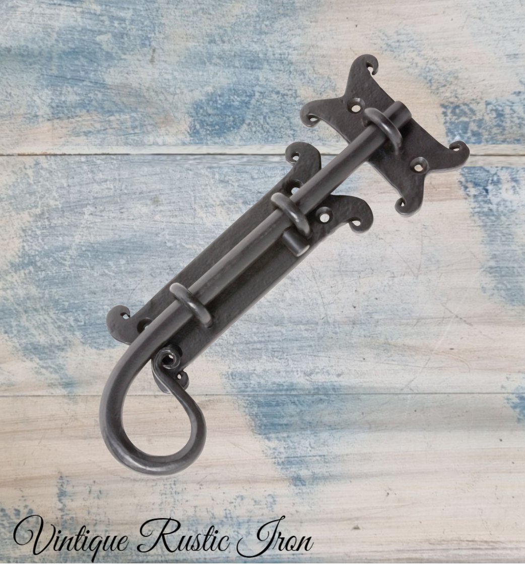 Iron Rustic door or gate Slide Bolt 200mm-Vintique Concepts