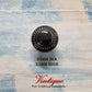 ITALIA Ceramic Cabinet Drawer Knob Black with Gold inlay 35mm Dia-Vintique Concepts