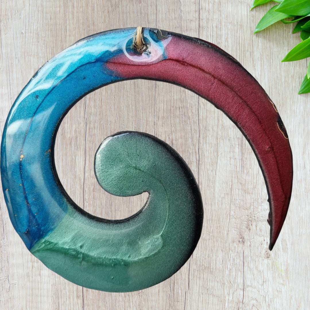 Koru (Fern) maori epoxy metal-Vintique Concepts