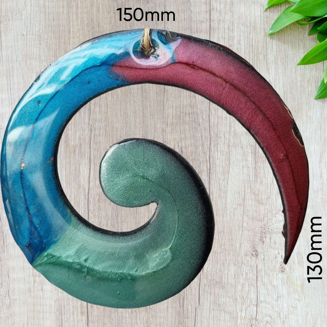 Koru (Fern) maori epoxy metal-Vintique Concepts