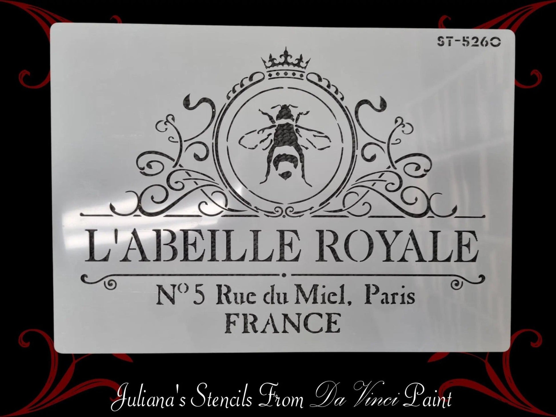 L'ABEILLE ROYALE BEE French Vintage furniture paint stencil (A4 Size) - Vintique Concepts