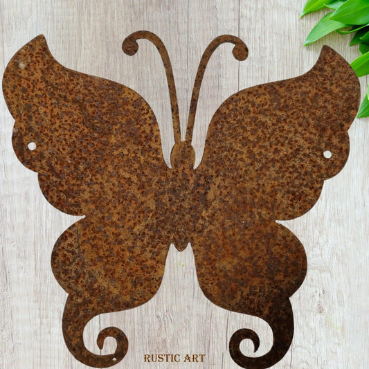 Large Butterfly Rusty metal 245mm x 225mm - Vintique Concepts