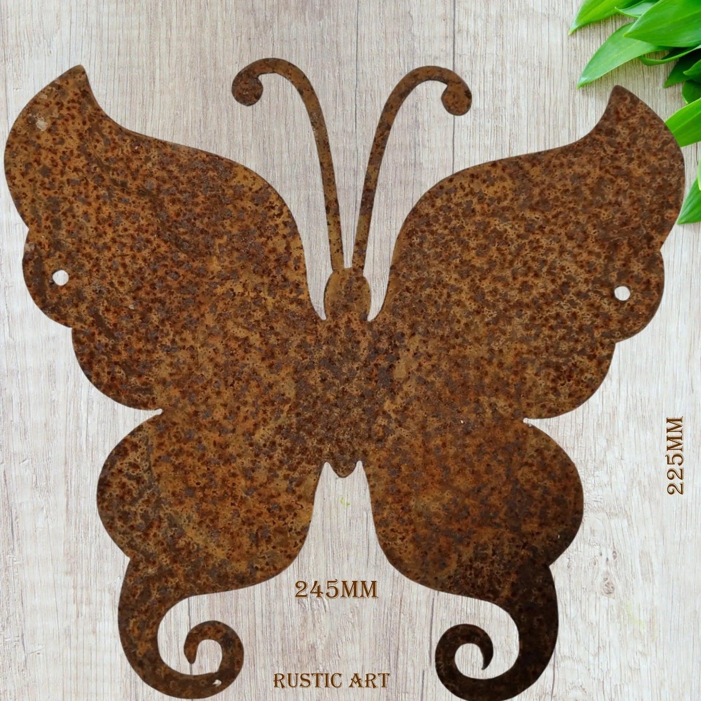 Large Butterfly Rusty metal 245mm x 225mm-Vintique Concepts