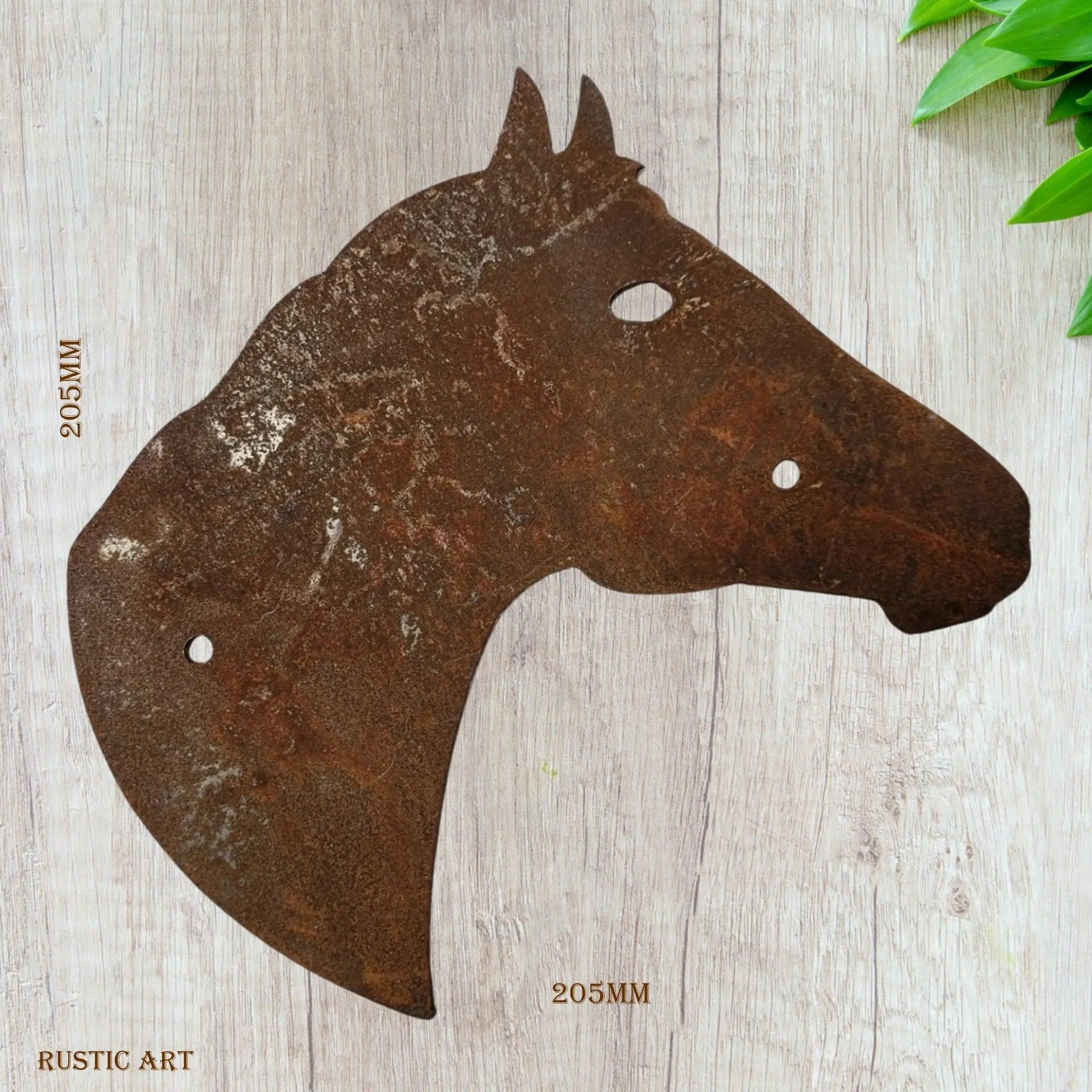 Large Horses Head  Rusty metal 205mm x 205mm-Vintique Concepts