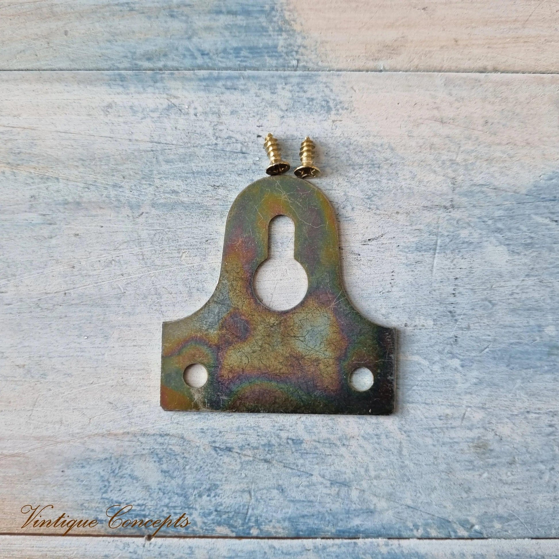 Large Keyhole Plate / Picture / Mirror hanger 46mm x 44mm-Vintique Concepts