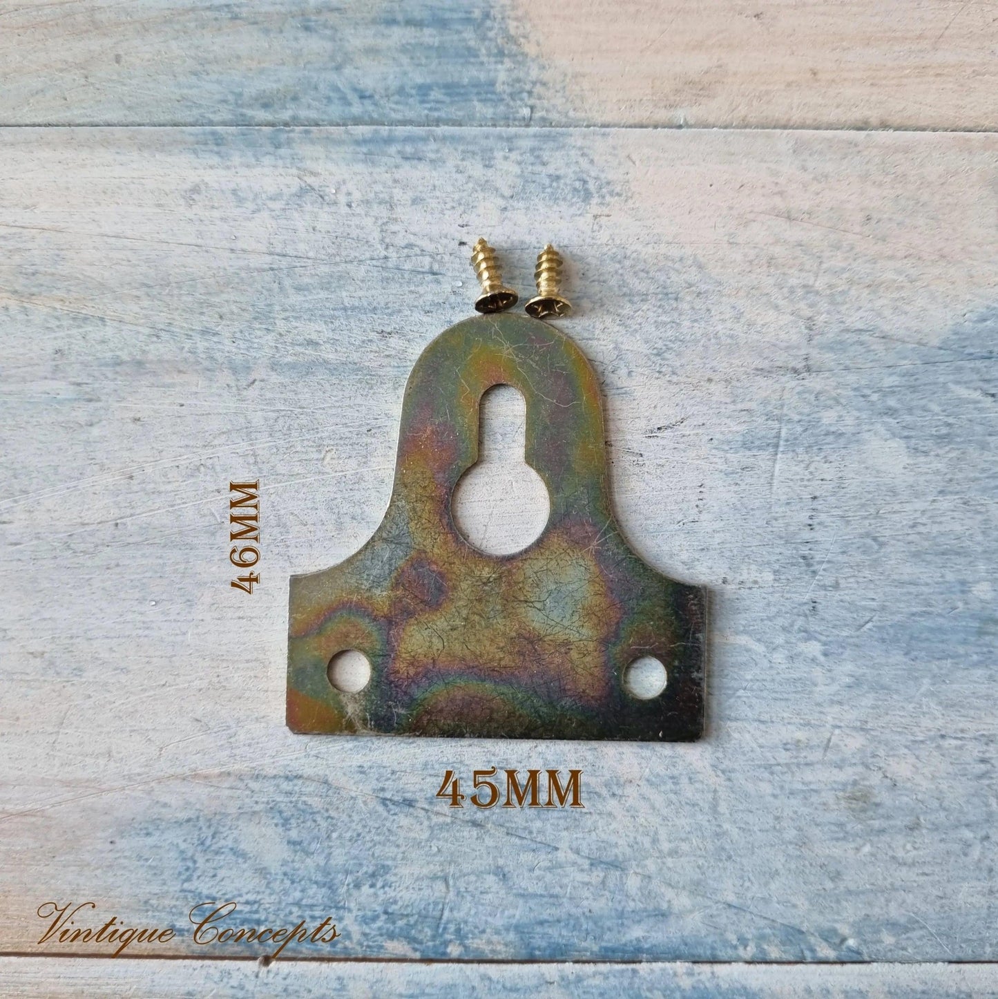 Large Keyhole Plate / Picture / Mirror hanger 46mm x 44mm-Vintique Concepts