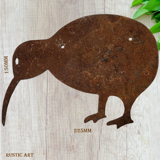 LARGE KIWI rusty metal bird 225mm 150mm - Vintique Concepts