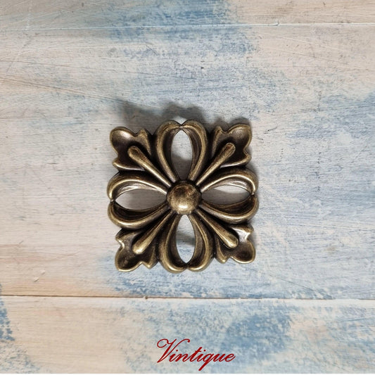 Large square Bronze metal decorative for cabinet furniture 50mm x 50mm - Vintique Concepts