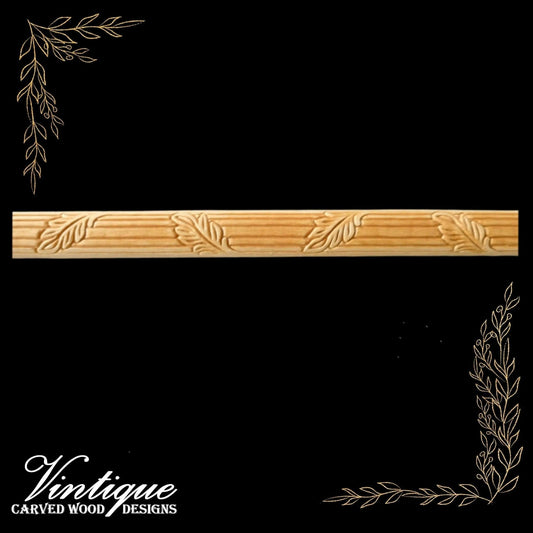 Leaf & Stripes furniture Wood border / trim/ edging moulding 22mm wide-Vintique Concepts