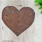 Love heart Rusty metal 160mm x 170mm - Vintique Concepts