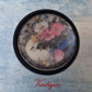 Lovely Flowers Vintage Black furniture drawer and cabinet Knob - 38mm dia - Vintique Concepts