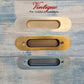 Milano Flush Pull door handle double sided Brass Colour 147mm x 39mm-Vintique Concepts