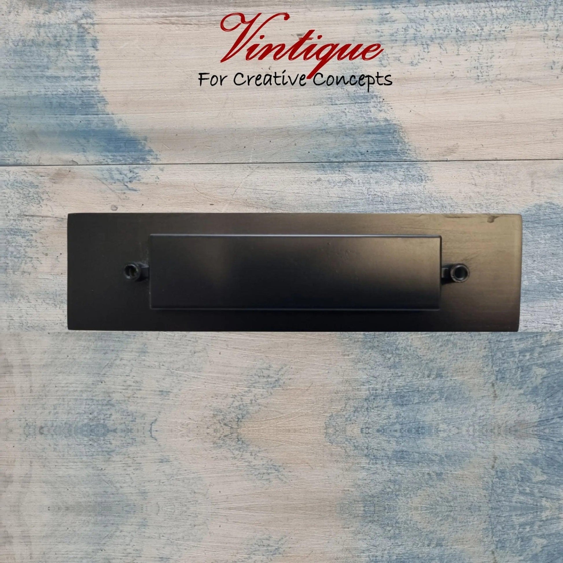 Milano Flush Pull door handle double sided Satin Black (bolted) 147mm x 39mm-Vintique Concepts