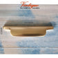 Modern heavy duty Lip Pull Cabinet Handle Satin Gold 140mm x 23mm - Vintique Concepts