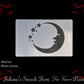 Moons and Stars Childrens Furniture Paint Stencil 120mm x 180mm - Vintique Concepts