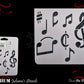 MUSIC NOTES Childrens Furniture Paint Stencil 180mm x 127mm-Vintique Concepts