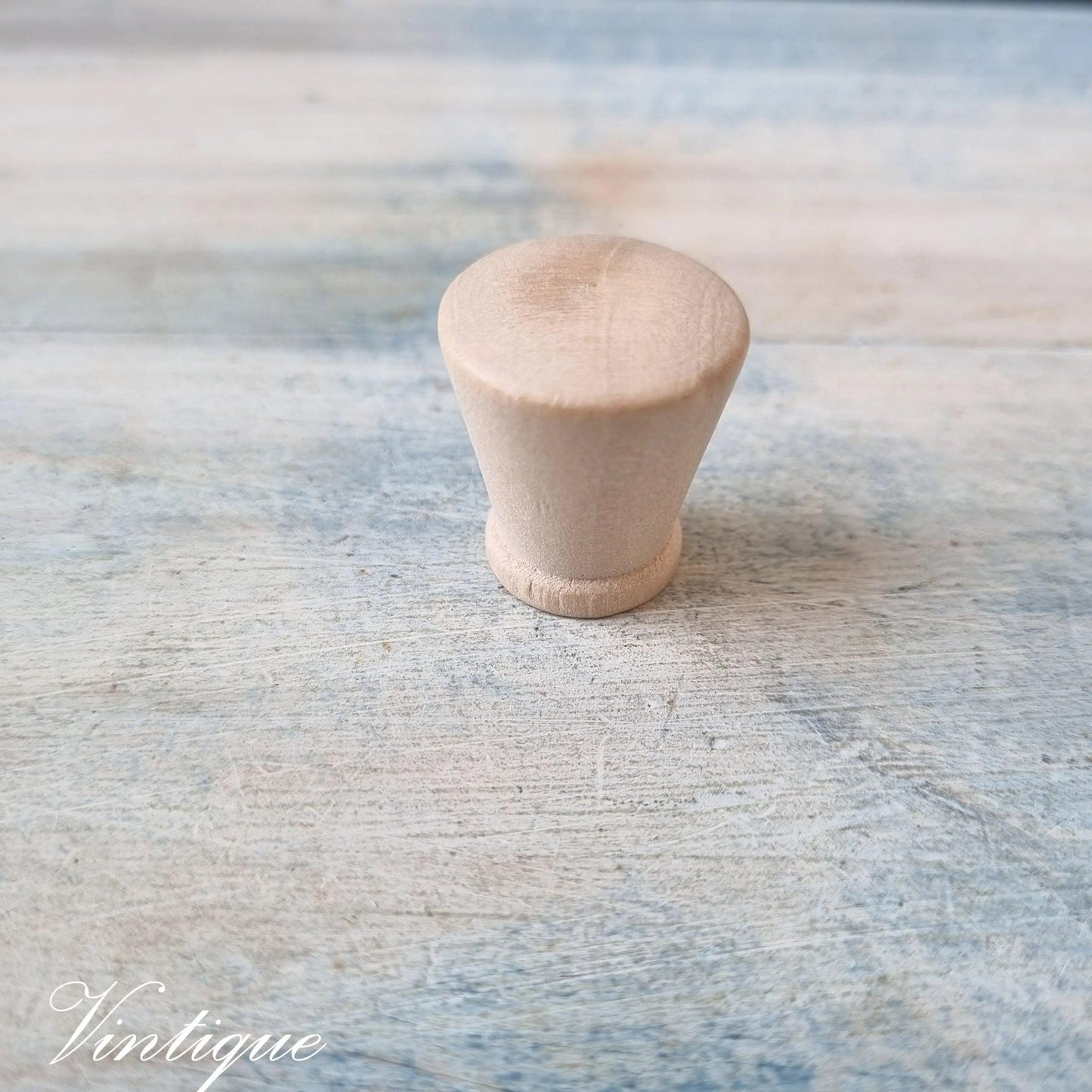 Natural Wood cone shape furniture knob-Vintique Concepts