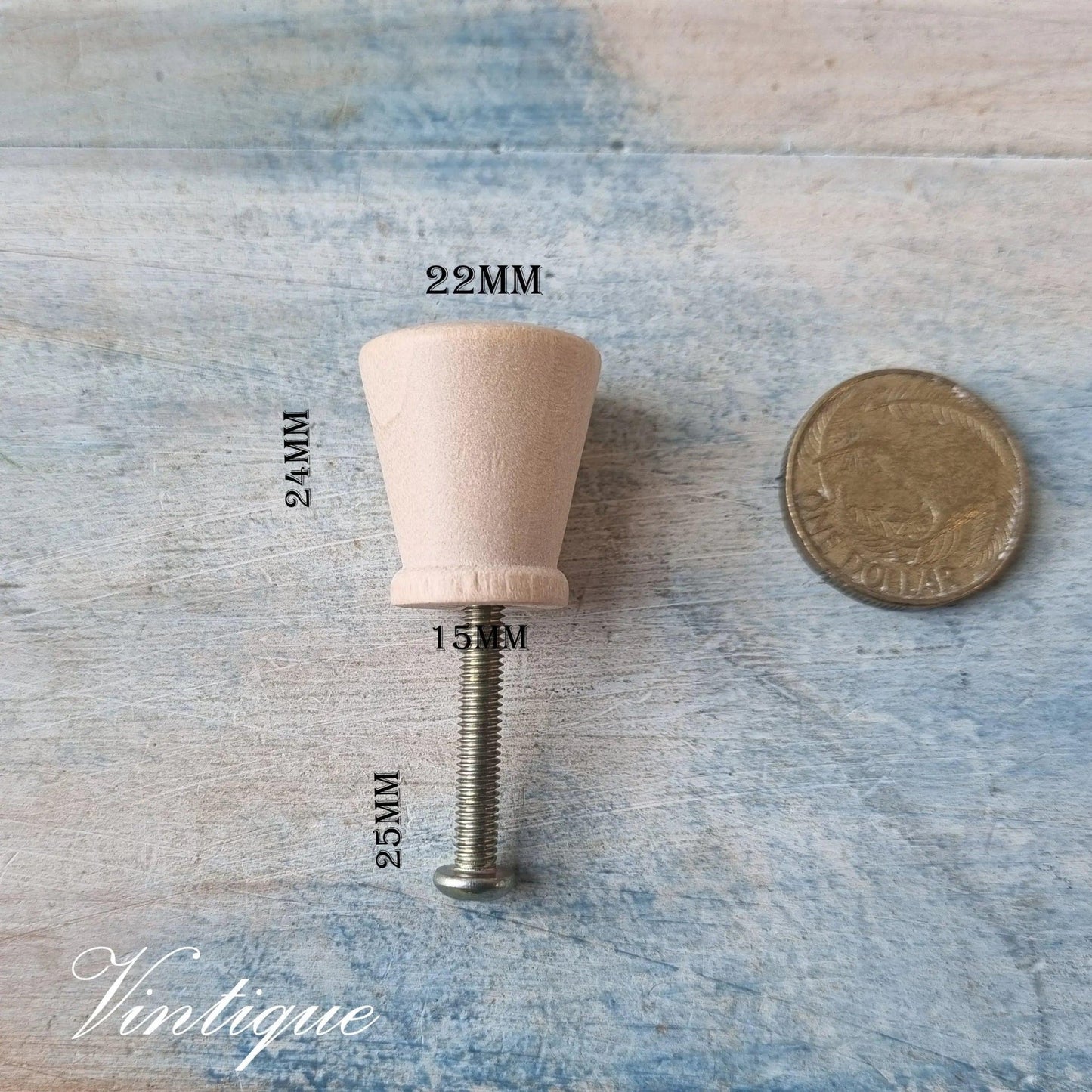 Natural Wood cone shape furniture knob-Vintique Concepts