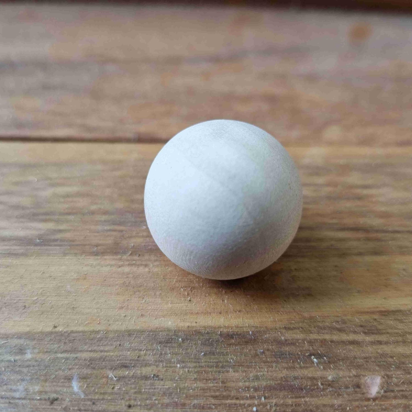 Natural Wood Round Ball furniture knob 25mm dia - Vintique Concepts