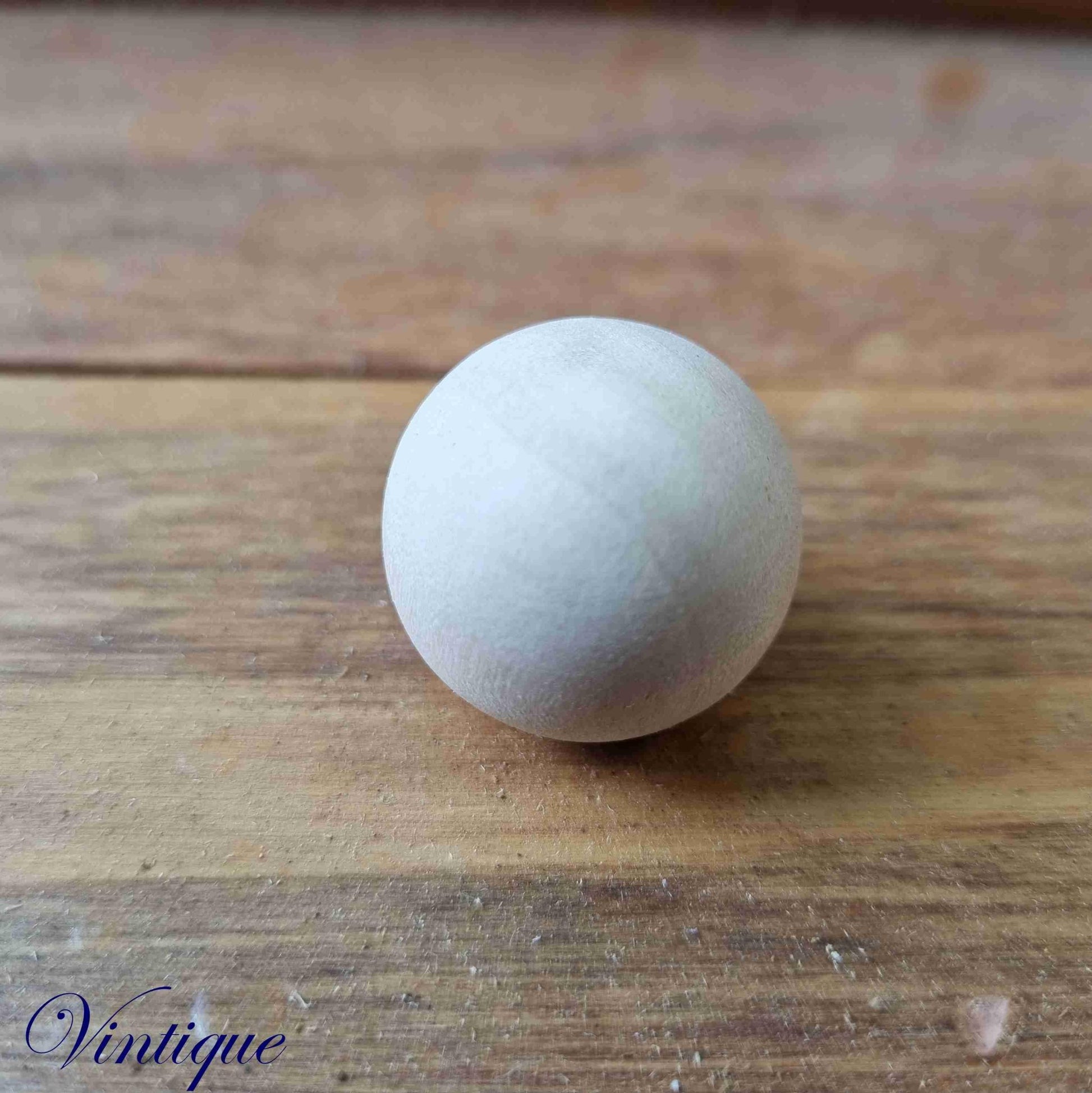 Natural Wood Round Ball furniture knob 25mm dia - Vintique Concepts