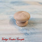 Natural Wood Round furniture knob 24mm dia - Vintique Concepts