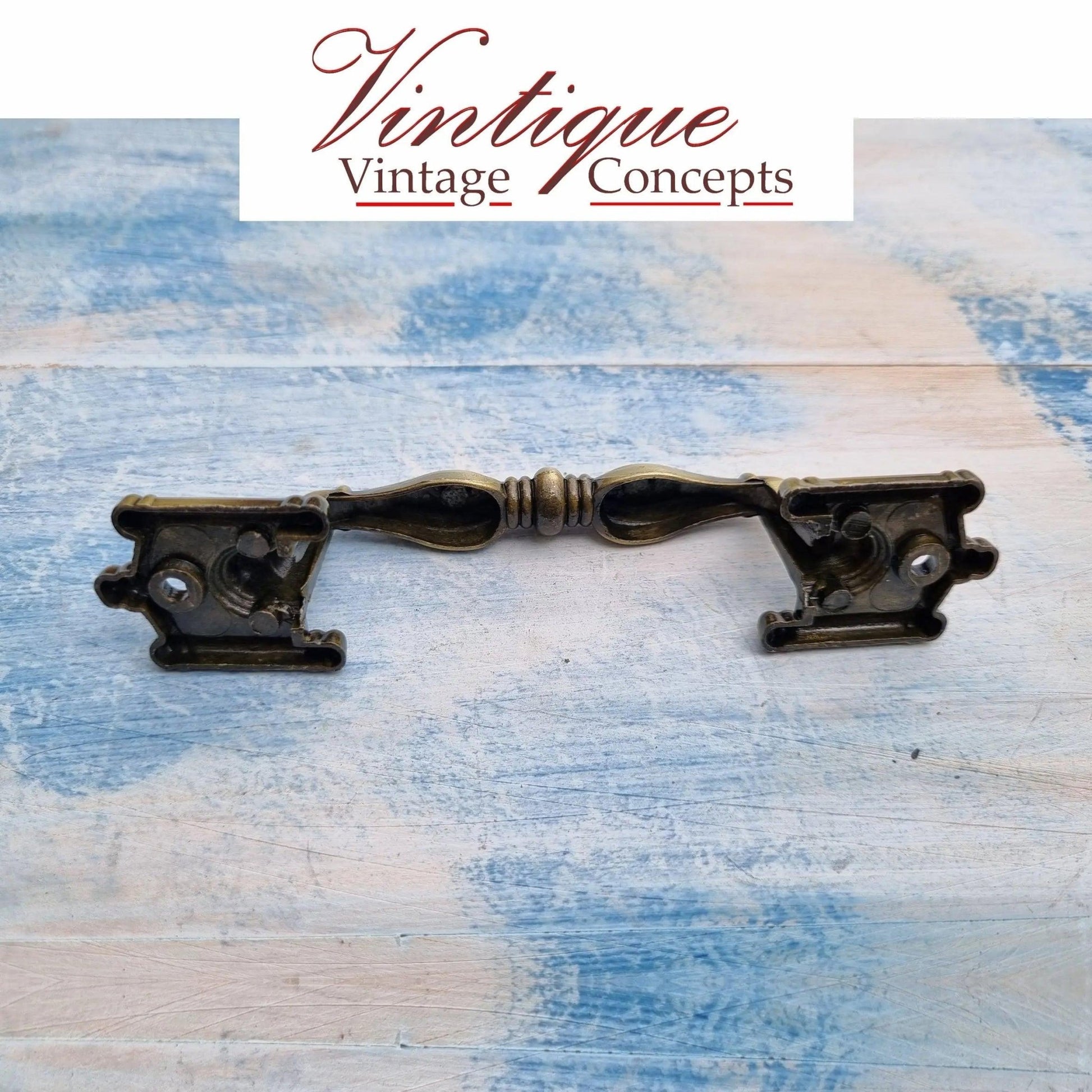 Old Gold Edwardian Cabinet or drawer handle 120mm-Vintique Concepts