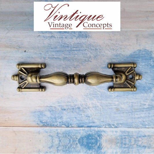 Old Gold Edwardian Cabinet or drawer handle 120mm - Vintique Concepts