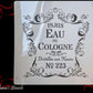 Paris Eau De Cologne furniture paint stencil 305mm x 305mm - Vintique Concepts