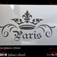 Paris with a crown PREMIUM artistic stencil 350mm x 210mm-Vintique Concepts