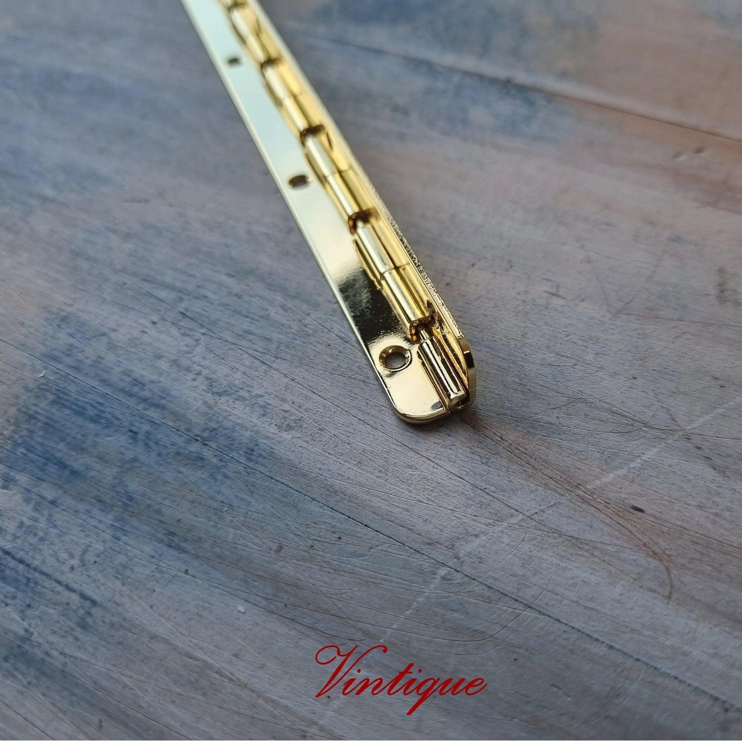 Piano Jewelry Box Long Hinge Gold 150mm-Vintique Concepts