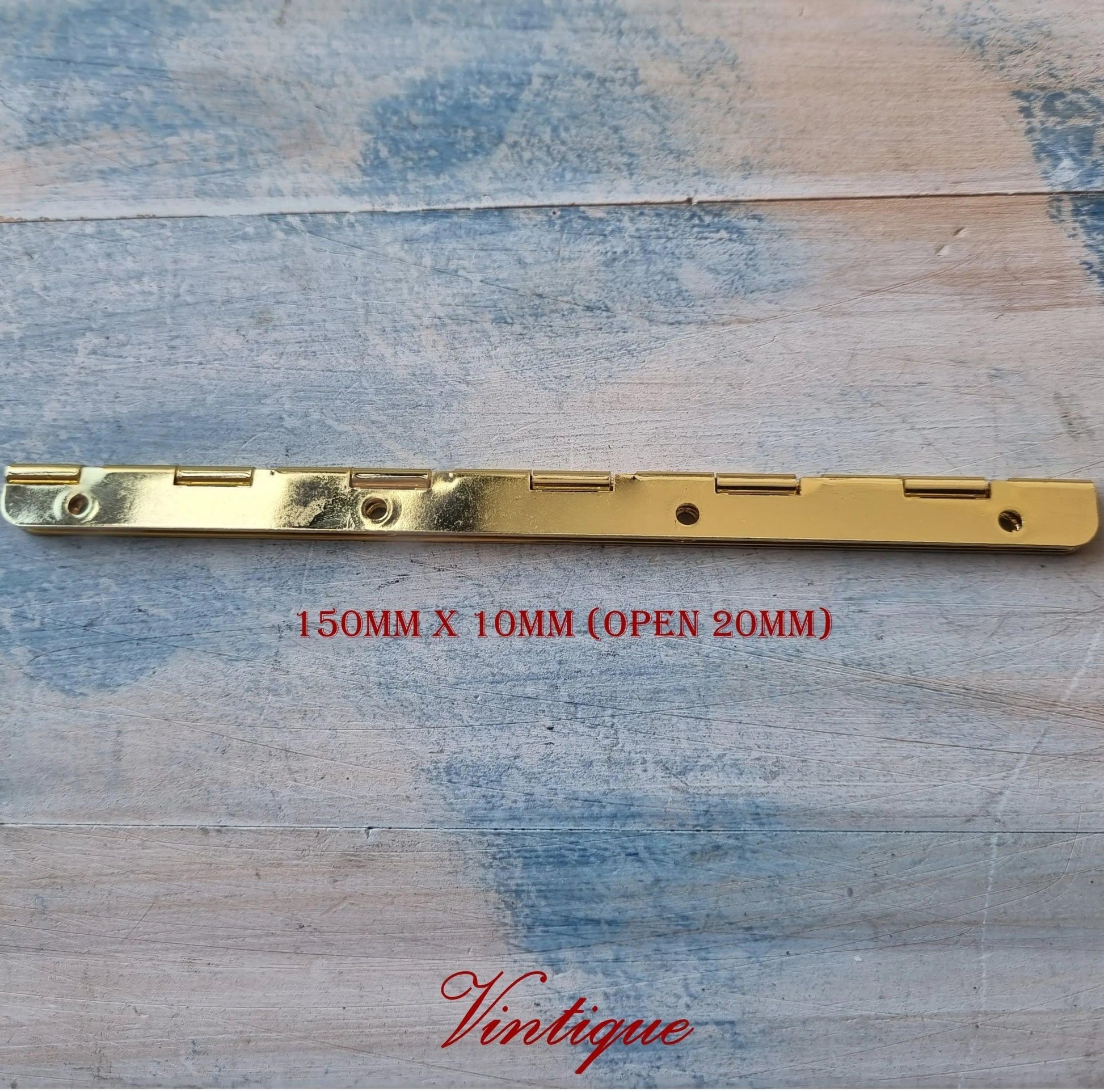 Piano Jewelry Box Long Hinge Gold 150mm-Vintique Concepts