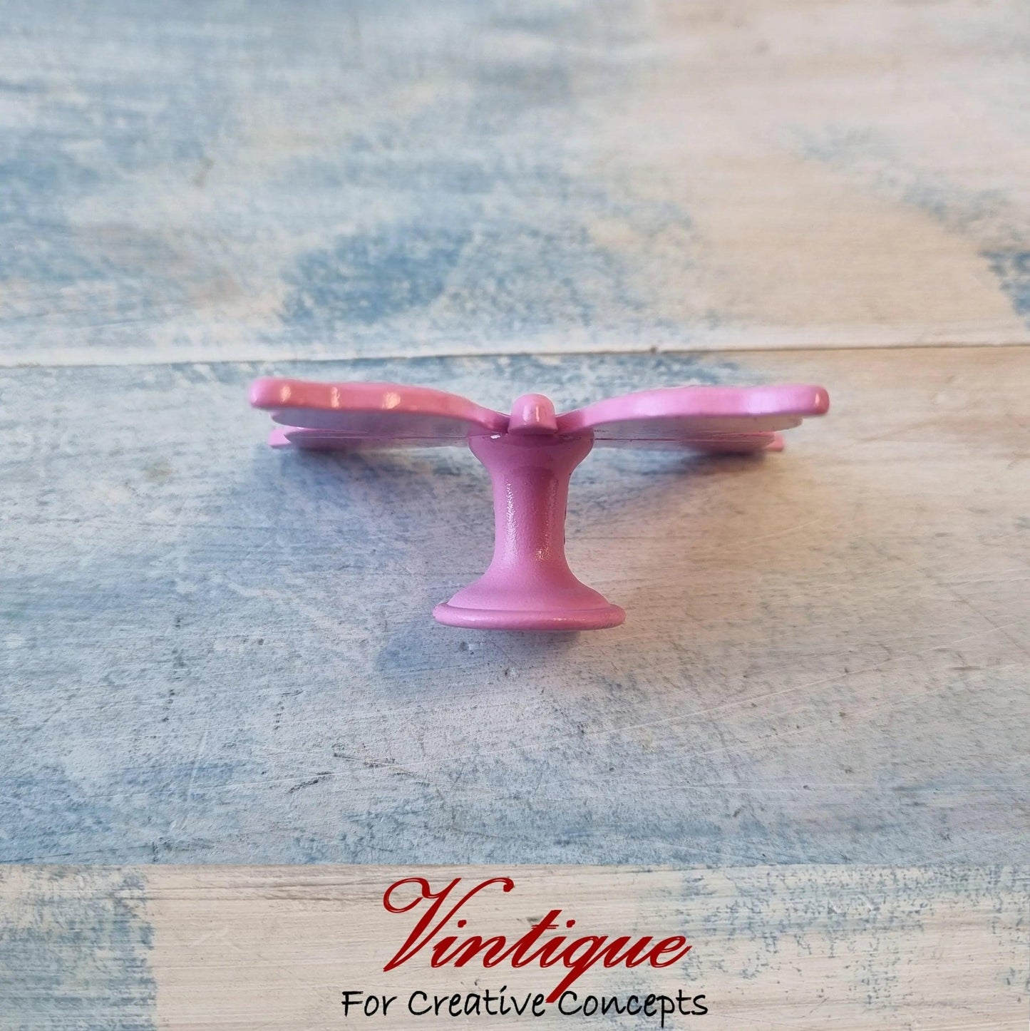 Pink Butterfly Drawer & dresser Knob pull handle  63mm x 54mm-Vintique Concepts