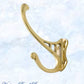 Polished Brass Coat & Hat Hook F-Series 95mm x 70mm-Vintique Concepts