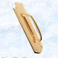 polished brass retro offset pull handle w/backplate -250x50mm-Vintique Concepts