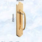 polished brass retro offset pull handle w/backplate -250x50mm-Vintique Concepts