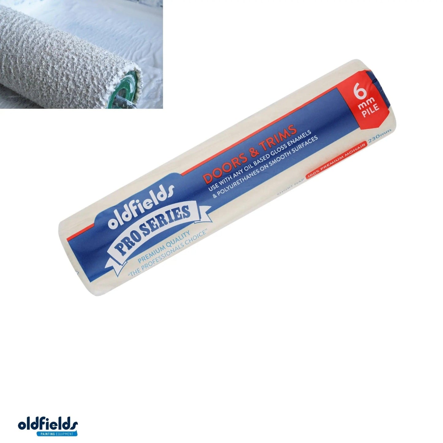 Pro Series Mohair Paint Roller Sleeve 6mm Nap from Oldfields-Vintique Concepts