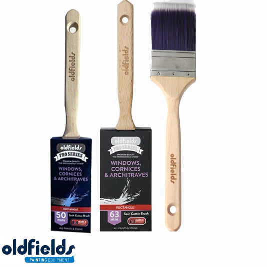 Pro Series Rectangle Sash Cutter Paint Brushes from Oldfields (Various sizes) - Vintique Concepts