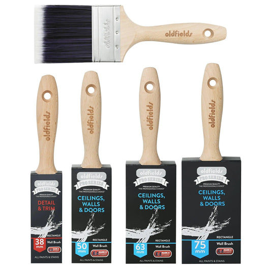 Pro Series Rectangle Wall Paint Brushes from Oldfields (Various sizes) - Vintique Concepts