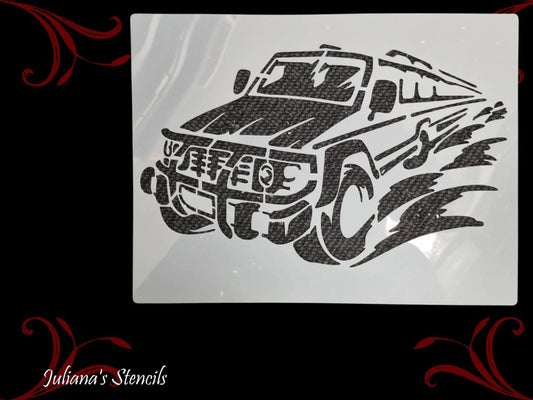 Racing Ute Truck Furniture & wall  Paint Stencil 297 x 210mm - Vintique Concepts