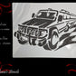 Racing Ute Truck Furniture & wall  Paint Stencil 297 x 210mm - Vintique Concepts