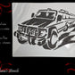 Racing Ute Truck Furniture & wall  Paint Stencil 297 x 210mm-Vintique Concepts