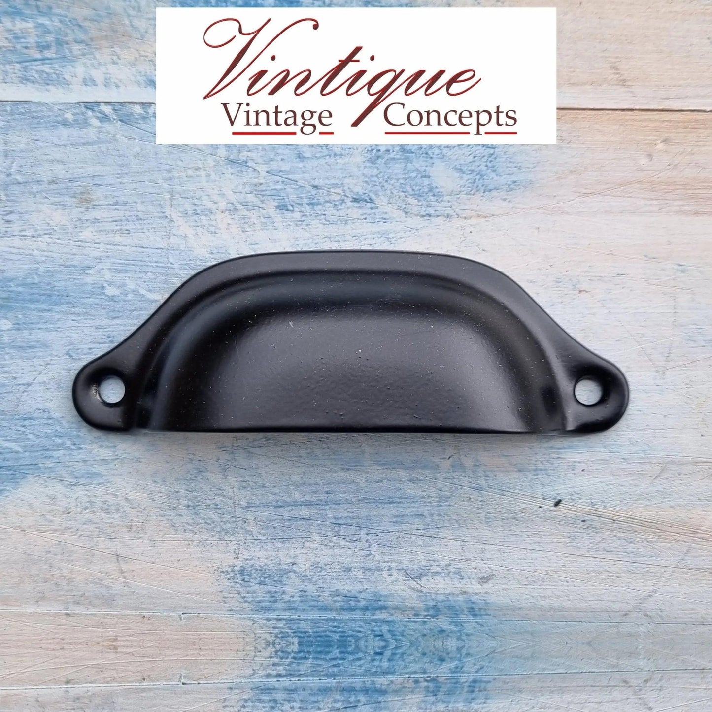 Rectangle Hooded Cup Pull 98mm Long- Black-Vintique Concepts