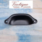 Rectangle Hooded Cup Pull 98mm Long- Black-Vintique Concepts