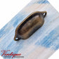 Rectangle Hooded Cup Pull 98mm Long- Bronze-Vintique Concepts