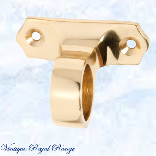 Regal Polished Brass Looped sash window lift 49mm x 32mm - Vintique Concepts