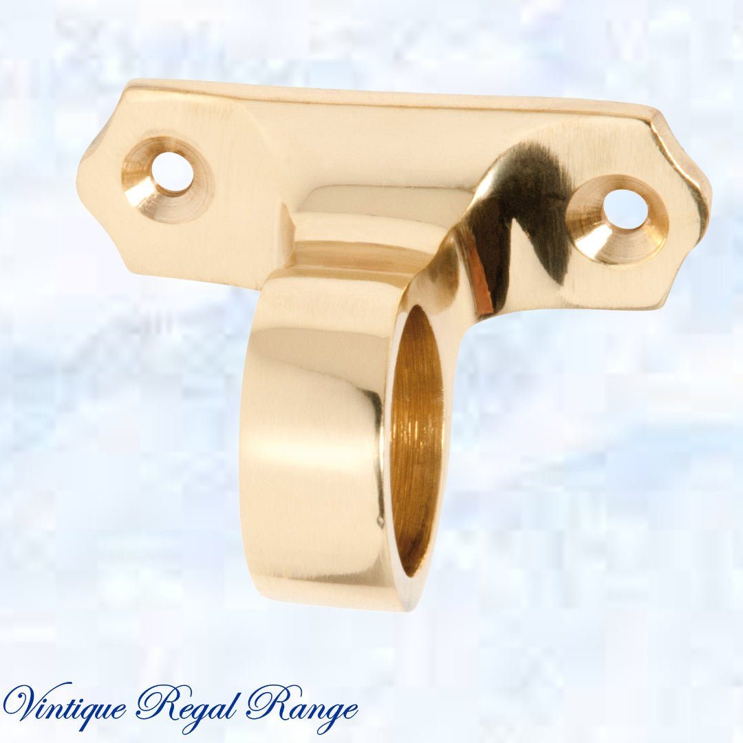 Regal Polished Brass Looped sash window lift 49mm x 32mm-Vintique Concepts