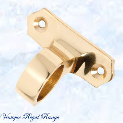 Regal Polished Brass Looped sash window lift 49mm x 32mm-Vintique Concepts