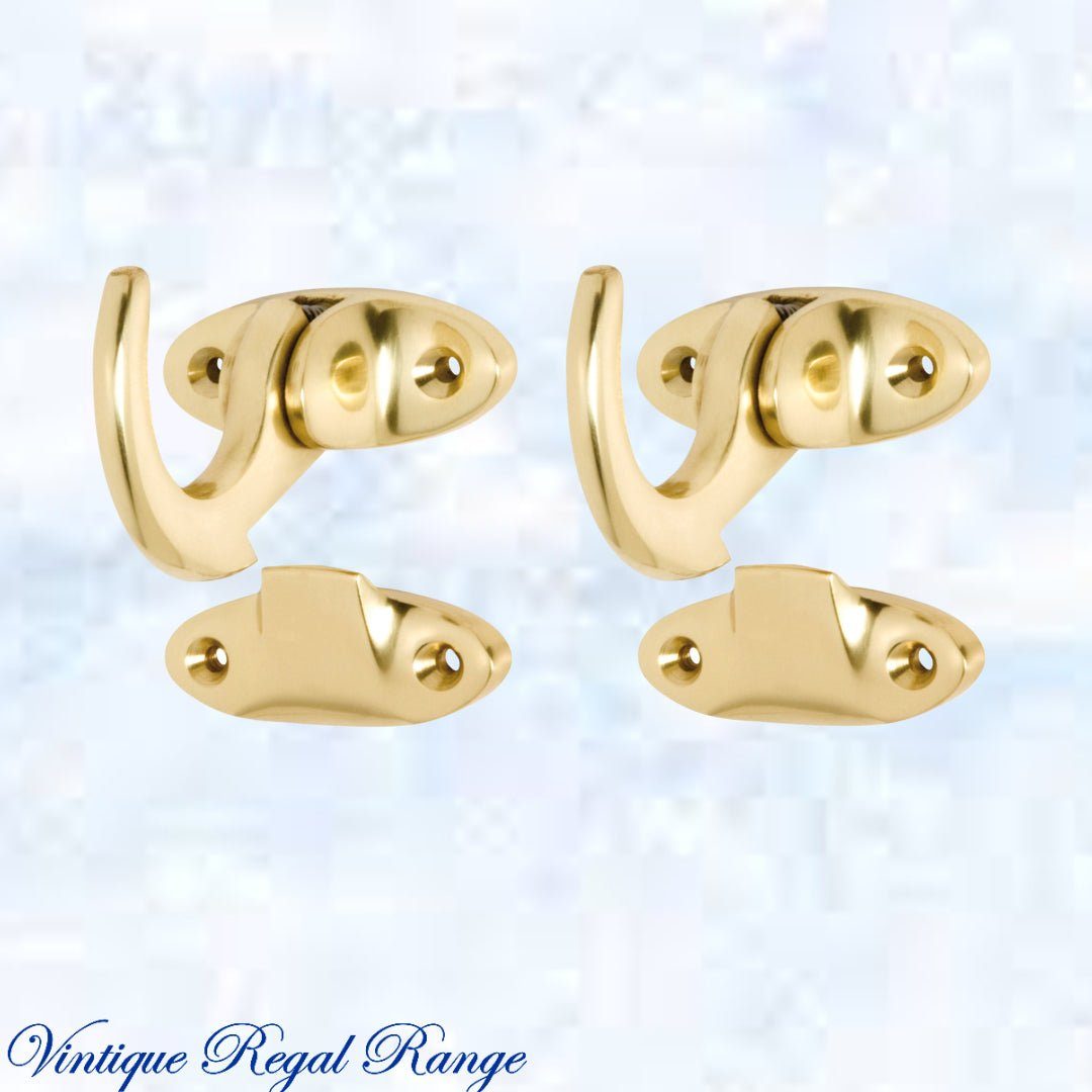 Regal Polished Brass Spur catch 47 x 46mm-Vintique Concepts