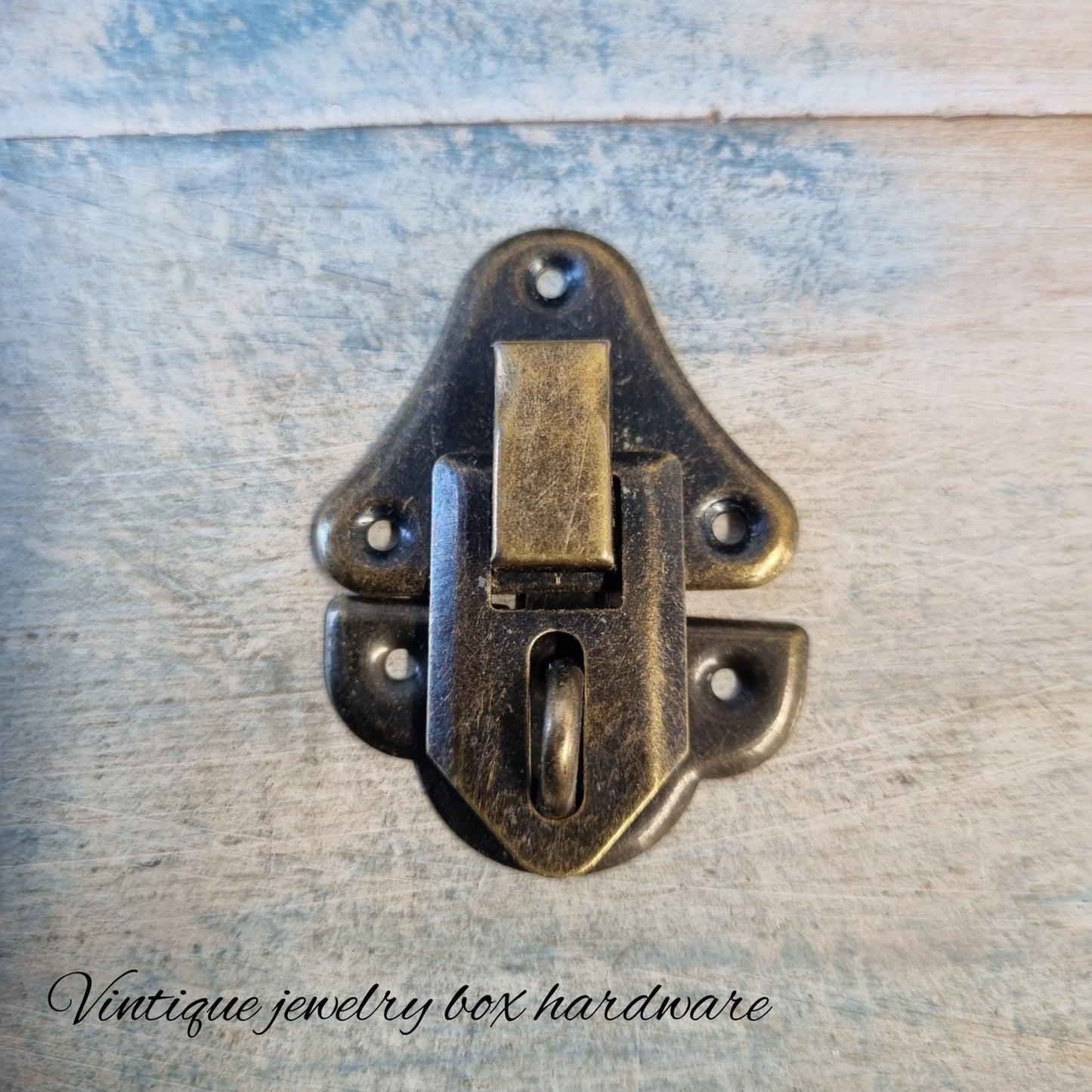 Retro Bronze Vintage hasp latch 35 x 48mm-Vintique Concepts