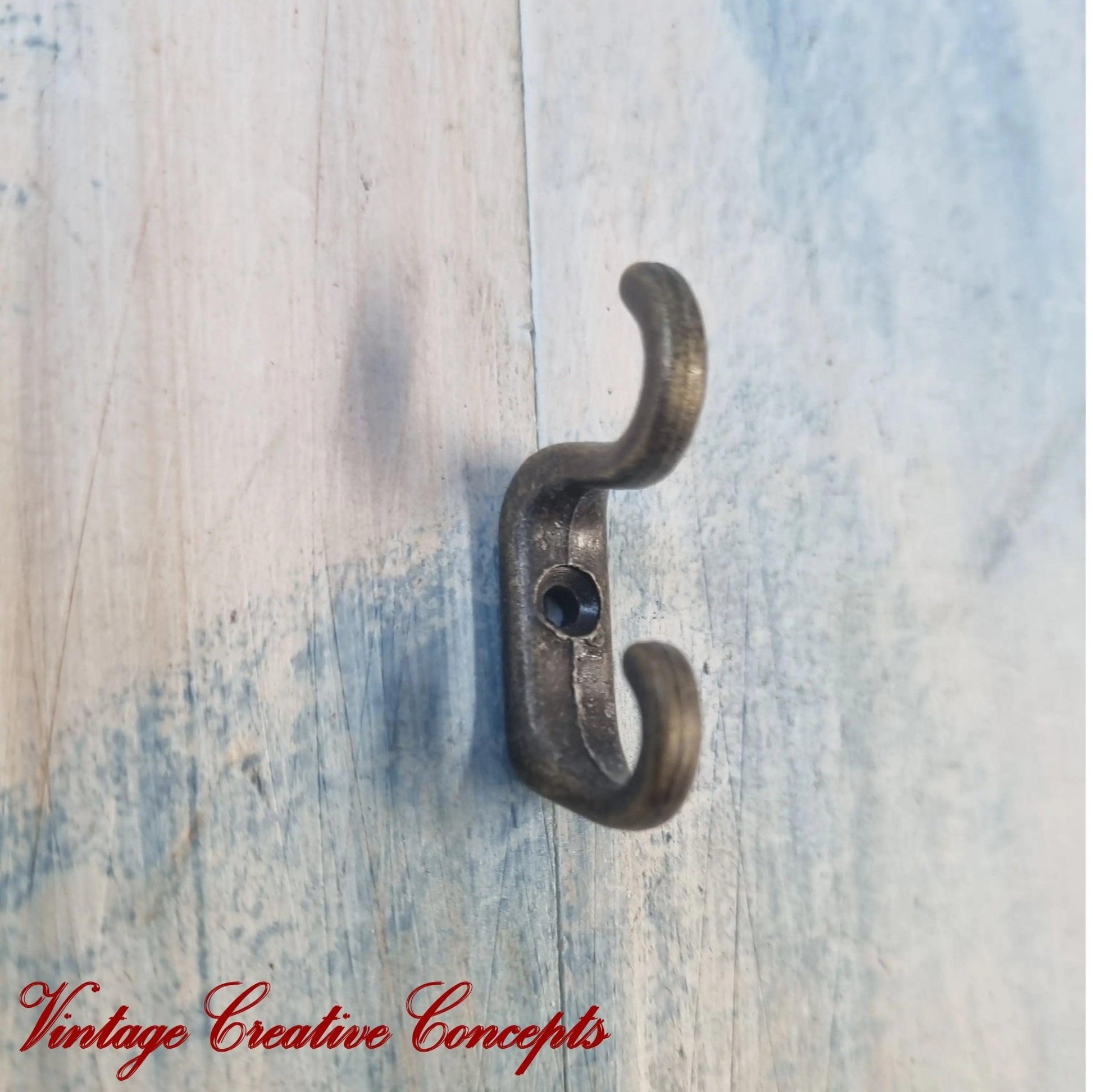 Retro Wardrobe / towel double Hook 34mm x 18mm-Vintique Concepts